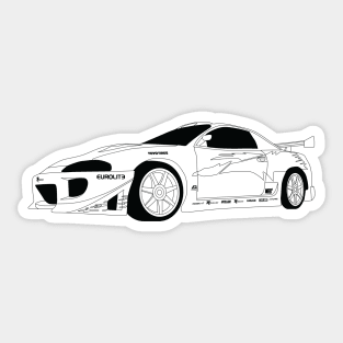 FF Eclipse Black Outline Sticker